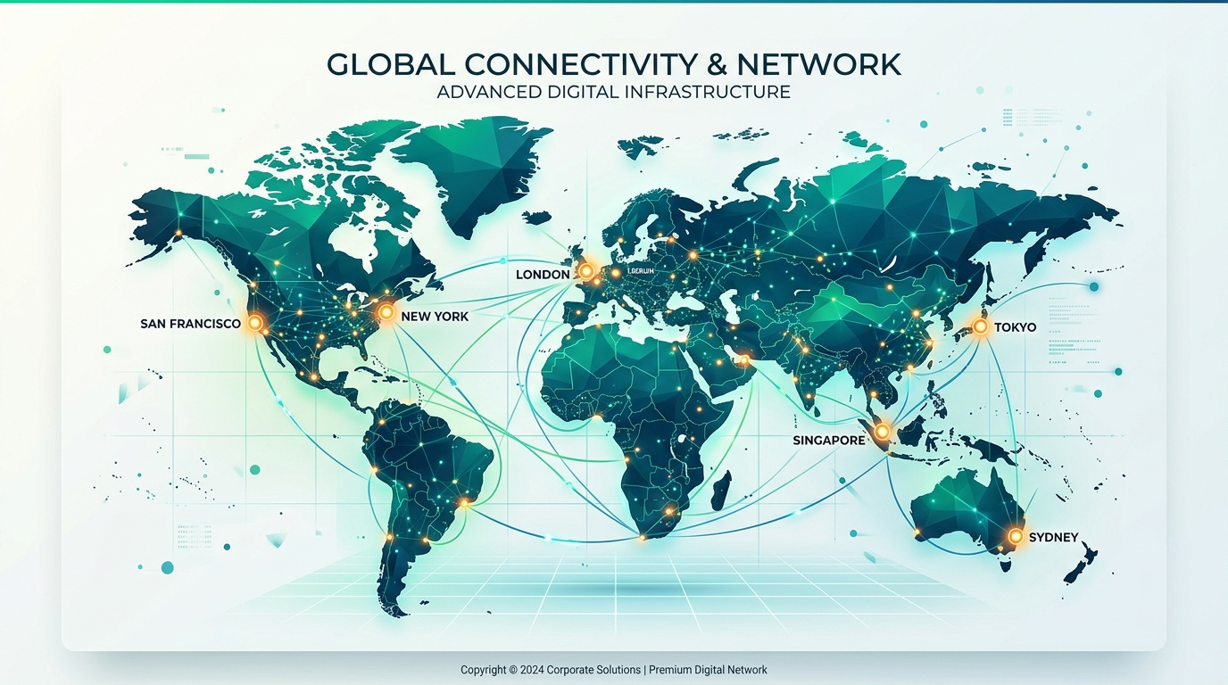 Colorful world map highlighting the Group's active markets